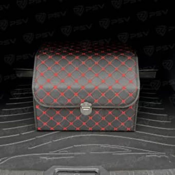 Органайзер Сумка-органайзер 3D "Звезда" 30х30х40см Черный Ромб Красный Экокожа M Органайзер Сумка-органайзер 3D "Звезда" 30х30х40см Черный Ромб Красный Экокожа M